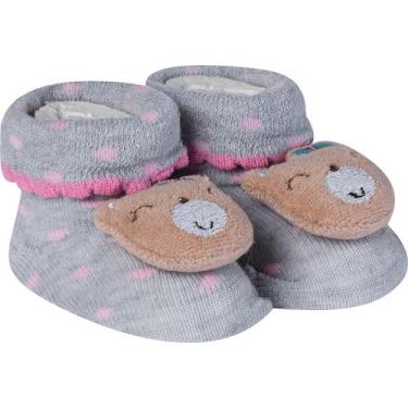 Imagem de Meia Pantufa Divertida Menina Bebê Recém Nascido Saída Maternidade Enx