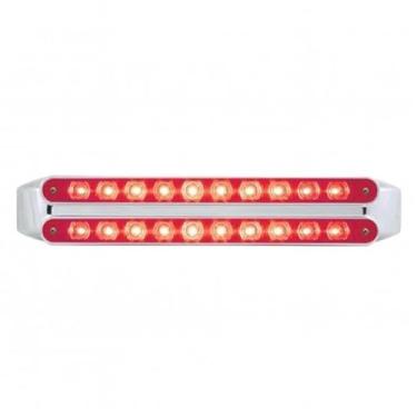 Imagem de United Pacific 37325 Dual 10 LED 22,86 cm Barras de luz de parada, virar e traseira - LED vermelho/lente vermelha