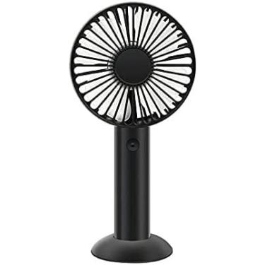 Imagem de AEWFRRV Ventilador recarregável USB pequeno ventilador portátil mesa de escritório USB carregável portátil dormitório mini ventilador (cor: preto) yubin1993 (cor: a)