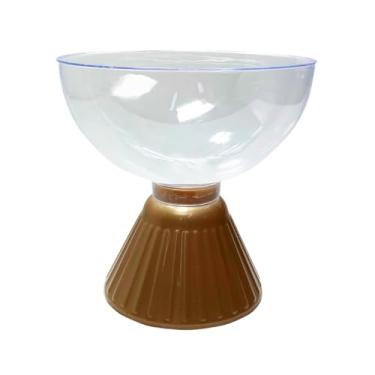 Imagem de Kit 4 Taças Acrílico Decoração de Festa Sobremesa Docinho Petiscos Drink 1 Litro (Gold)