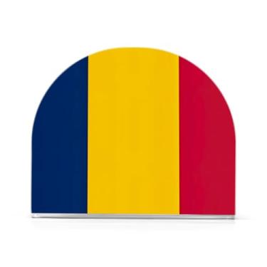 Imagem de Porta-guardanapos de mesa com bandeira do Chade, bandeja de guardanapo para banheiro, pacote com 2, suporte de acrílico antiderrapante