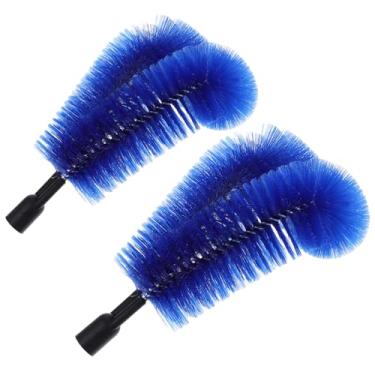 Imagem de KALLORY Cabeças de escova de limpeza de calha rosqueada de 24 mm, 2 peças, ferramentas multiuso para remoção de folhas e poeira para manutenção de calhas de casa e jardim