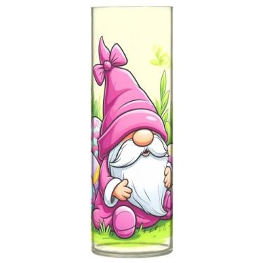 Imagem de CEBUGI Lindo vaso de flores de gnomo 10 x 30 cm, vaso cilíndrico para flores, vaso transparente inquebrável para decoração de casa de festa de casamento