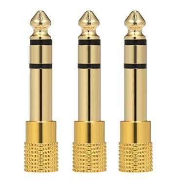 Imagem de 3PCS Adaptador de Plugue Áudio 6 35mm Macho para 3 5mm Fêmea Conversor Estéreo Microfone Fone Ouvido Amplificador