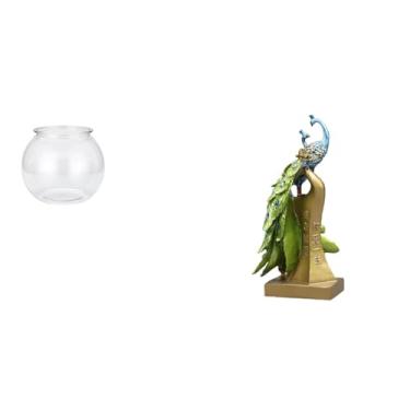 Imagem de Whtkoph Vaso Pequeno E Elegante Inspirado em Um Aquário, Ideal para Mesa de Escritório, Decoração de Casa, com Escultura de Animal E Como Peça Central.