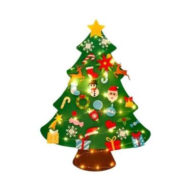 Imagem de Árvore De Natal DIY Em Feltro Com Luzes Para Decoração De Casa, Orname