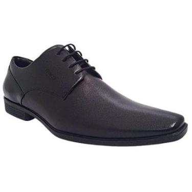 Imagem de Sapato Social Masculino com cadarço em Couro Ferracini 24hr Liverpool - Preto-Masculino