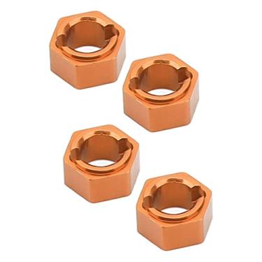 Imagem de KIMISS Cubos de Roda Sextavados de 7 Mm - Adaptador de Unidade Sextavada de Roda RC de Liga de Alumínio Profissional para Ajuste para Carro FMS FCX24 1/24 RC - Desempenho e Estabilidade Aprimorados