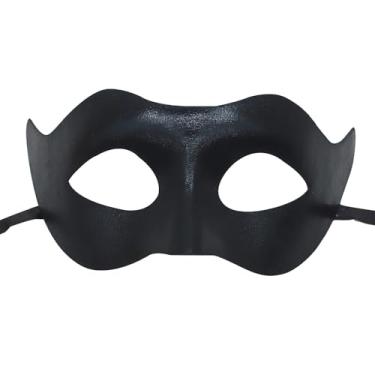 Imagem de HGJST Masquerade Mask for Men Black, Halloween Venetian Adult Masquerade Masks, Black Mardi Gras MaskDMV
