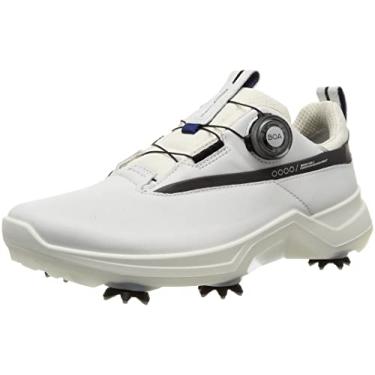 Imagem de ECCO Tênis de golfe masculino Biom G5 Boa Gore-tex à prova d'água, Branco/preto, 11-11.5
