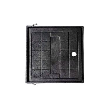 Imagem de Tampa Tampão de Chão em Ferro de Passagem Articulado 16x16cm