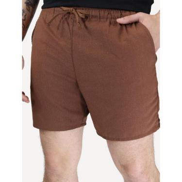 Imagem de Short Foxton Masculino Linho Pier Casual Marrom-Masculino
