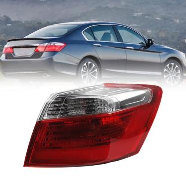 Imagem de Dasbecan Conjunto de luz traseira compatível com Honda Accord Sedan EX LX Sport 2013 2014 2015 lâmpada traseira de halogênio esportiva substituição do lado direito do passageiro #33500T2AA01 HO2805101