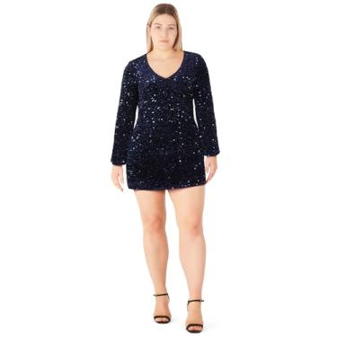Imagem de City Chic Vestido coquetel feminino plus size - Paislee, Azul marino, 58