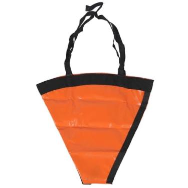 Imagem de Chiffonade Meia de PVC laranja âncora Marine Trolling barco de pesca paraquedas portátil Drogue Sea Anchor para barcos marítimos (45,7 cm)