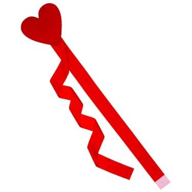 Imagem de Tachiuwa Enfeite de fita em formato de coração para o Dia dos Namorados, embrulho de presente, decoração de árvore de Natal, guirlanda, laço de fita, Vermelho