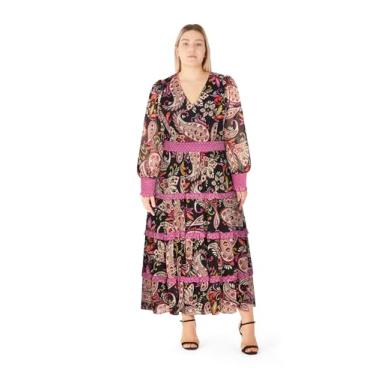 Imagem de City Chic Vestido feminino plus size - Ailani, Paisley, 58