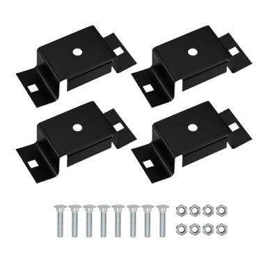 Imagem de Suporte Do Bolso Da Estaca Do Reboque | 4 Peças Ferramenta de Metal 10,16 X 5,08 Cm - Suportes Para Portas De - Para Garagem Exterior Reboque Trabalho RV Estrada Autoestrada Frota