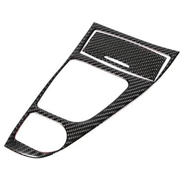 Imagem de aqxreight Conjunto de Acabamento da Tampa do Painel de Engrenagens de Fibra de Carbono - Atualização Real de Fibra de Carbono para Q50/Q60 2013-2019 - Acessório de Acabamento Adesivo contra