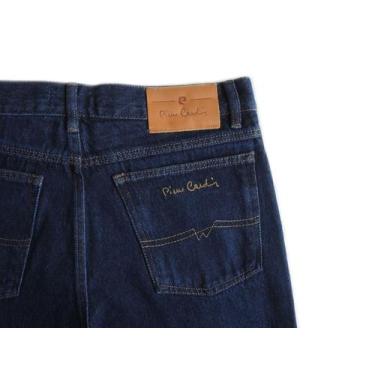 Imagem de Calça Jeans Pierre Cardin Masculina 100% Algodão Tradicional Corte Ret