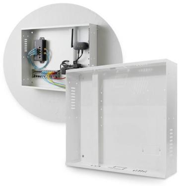 Imagem de Caixa Organizadora Gabinete Cftv Vertical De Cabos L450 Ipec, BRANCO