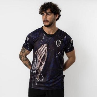 Imagem de Camiseta Corinthians Quebrada Fé Paixão Loucura-Masculino