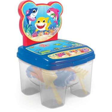 Imagem de Brinquedo para Montar Cadeirinha TOY Tubarões Praia com 6 Peças