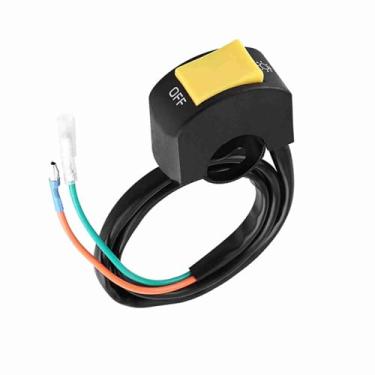 Imagem de Cosiki Interruptor Liga/desliga do Farol de Led, Interruptor Universal à Prova de Intempéries para Controle do Guidão de Motocicleta, 7/8 Polegadas para Motocicletas e Motos (botão amarelo)