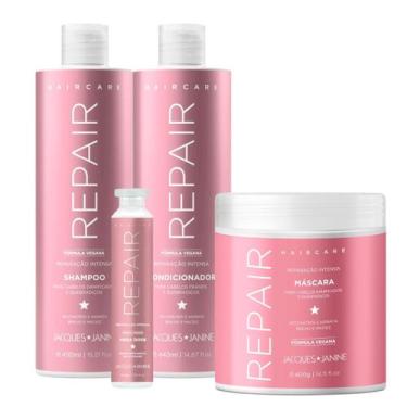 Imagem de Kit Jacques Janine Hair Care Repair Shampoo 450ml Condicionador 440ml 