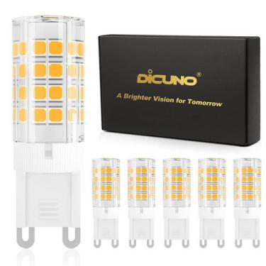 Imagem de Lâmpada LED DiCuno G9 4W 3000K 450lm 120V, base cerâmica, pacote com 6