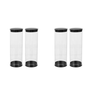 Imagem de Yardwe Estojo de armazenamento de bola de golfe com 4 peças, tubos de plástico de 4 cm para exibição de loja doméstica e organizador de bolas de golfe