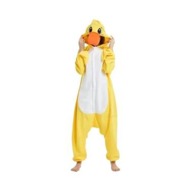 Imagem de Pijama Kigurumi De Pato Amarelo Para Halloween, Fantasia De Festa, Rou