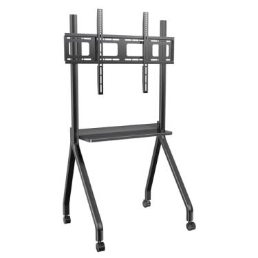 Imagem de MWE Suporte portátil para placa inteligente quadro branco interativo de 55-65-75-85 polegadas com quatro rodas bloqueáveis (139.7-165.1 cm)