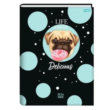 Imagem de Caderno Brochura Universitário Capa Dura 80 Folhas 1 Matéria Pet Holic Jandaia Estampa 9