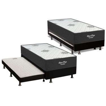 Imagem de Cama Box C/ Aux Conjugado Solteiro Inovaflex Star 88x188