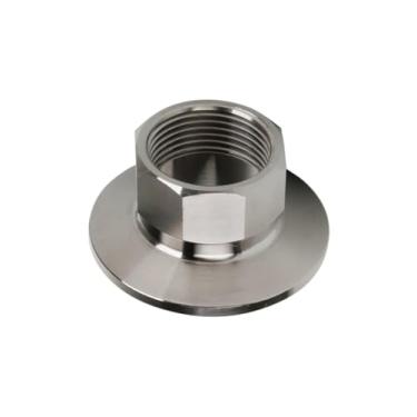 Imagem de Hex curto 1/10.2 cm 3/20.3 cm 1/5.1 cm 3/10.2 cm 2.5 cm 1-1/5.1 cm 5.1 cm BSPT fêmea 1.3 cm 3.8 cm 5.1 cm 6.3 cm Tri Clamp conector encaixe 304 316L inoxidável (DN8 1l4 BSPT K25.4, SUS316)