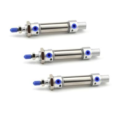 Imagem de Mini cilindro de aço inoxidável com amortecedor de ar MAC16*25/50/75/100/150/200/250/300-SCA 1 peça (MAC16X225)