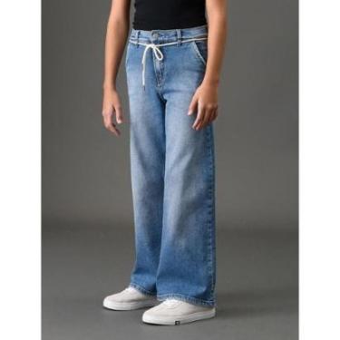 Imagem de Calça Jeans Menina Wide Leg Com Cadarço Calvin Klein Jeans-Masculino