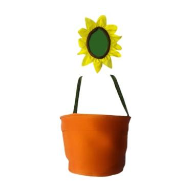 Imagem de Vaveren Fantasia de vaso de flores - Adereços fotográficos fofos para cosplay em festas temáticas de feriado e bailes de máscaras, para Crianças