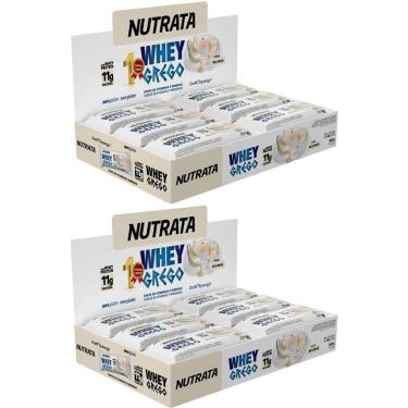 Imagem de Kit 2X Barra Whey Grego Bar - 12 Unidades de 40g Beijinho - Nutrata-Masculino
