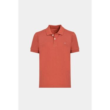 Imagem de Polo Algodão Básica Manga Curta Laranja Ferrugem-Masculino