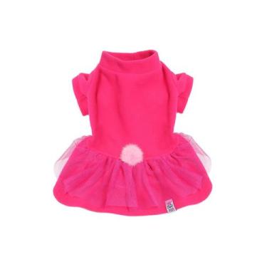 Imagem de Vestido Maia para Cachorro e Gato Pet - Bichinho Chic, Fúcsia, 2