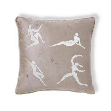 Imagem de Capa de Almofada Bordada com Vivo Danza Bege - Westwing Collection, Be