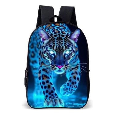Imagem de Mochila Infantil Escolar Simples Tema Tigre Vibrantes Cores - Use Nerd