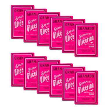 Imagem de Granado Sabonete Glicerina, Rosa, 90g, 12 unidades