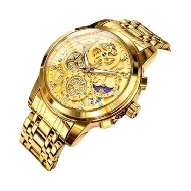 Imagem de Relógio De Pulso Masculino De Luxo À Prova d'Água OLEVS 9947 Estilo Es