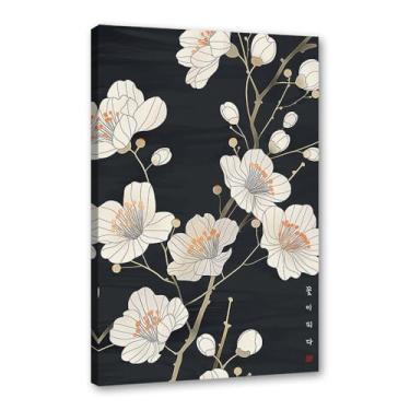 Imagem de Pôster em tela vintage coreano com citações Hangul pintura oriental decoração de arte de parede imagens de cultura coreana para sala de estar quarto decoração de casa (SKU2,11 x 14 pol. = (28 x 35 cm