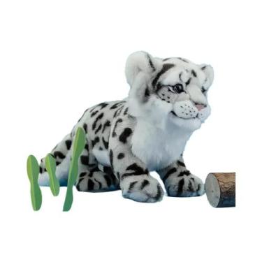 Imagem de Brinquedo De Pelúcia Leopardo-das-neves Realista, Boneco De Animal Sel