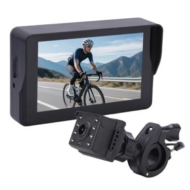 Imagem de Luocute Câmera de Visão Traseira de Bicicleta, Monitor HD 1080P de 5 Polegadas Com Design de Guarda-sol, Visão Grande Angular de 110 °, Noturna, Bateria de 10000mAh, Compatível