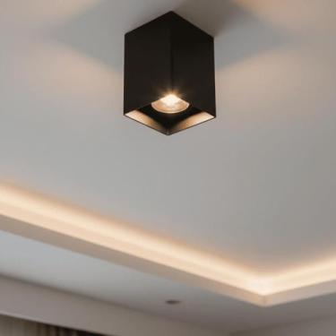 Imagem de Kit 6 Spot Sobrepor Direcionável Com 6 Lâmpada Led Mr16 6,5w - Embu Le